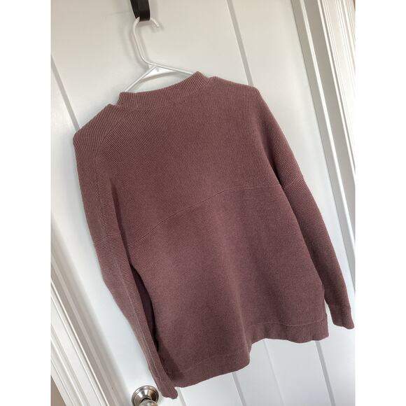 Free People Women Ottoman Slouchy Ribbed Cardigan Sweater Oversized Brown SZ XS - Picture 6 of 10